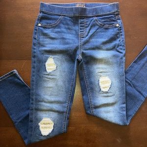 Girls Justice Mid Rise Jean Leggings Embellished Sz 14
